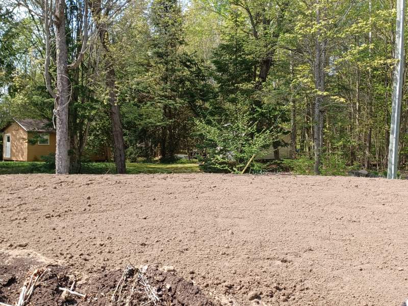 Haliburton native plant prairie style garden, prior to planting.